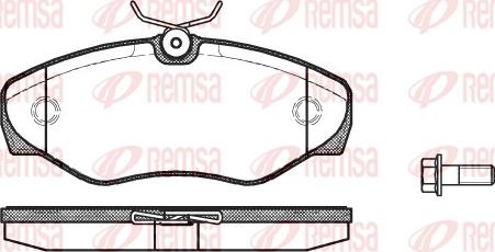 Remsa 0834.10 - Тормозные колодки, дисковые, комплект parts5.com