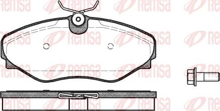 Remsa 0834.20 - Тормозные колодки, дисковые, комплект parts5.com