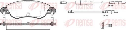 Remsa 0829.04 - Тормозные колодки, дисковые, комплект parts5.com