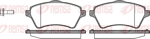 Remsa 0822.00 - Тормозные колодки, дисковые, комплект parts5.com