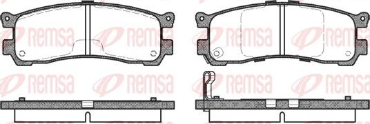 Remsa 0399.21 - Тормозные колодки, дисковые, комплект parts5.com