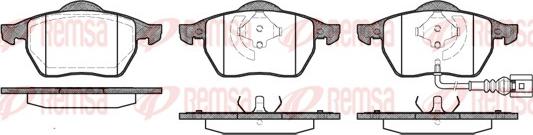 Remsa 0390.41 - Тормозные колодки, дисковые, комплект parts5.com