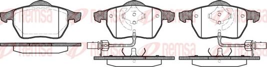 Remsa 0390.52 - Тормозные колодки, дисковые, комплект parts5.com