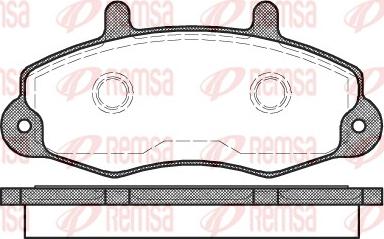 Remsa 0391.00 - Тормозные колодки, дисковые, комплект parts5.com