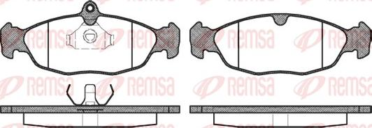 Remsa 0393.00 - Тормозные колодки, дисковые, комплект parts5.com