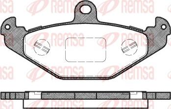 Remsa 0345.20 - Тормозные колодки, дисковые, комплект parts5.com