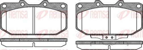 Remsa 0348.02 - Тормозные колодки, дисковые, комплект parts5.com