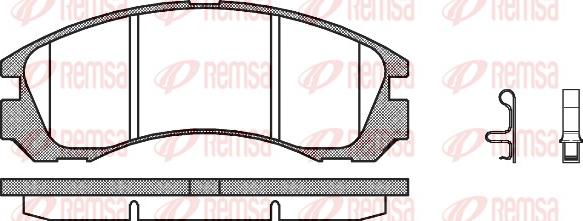 Remsa 0354.32 - Тормозные колодки, дисковые, комплект parts5.com