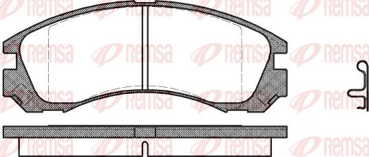 Remsa 0354.22 - Тормозные колодки, дисковые, комплект parts5.com