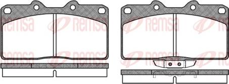 Remsa 0355.02 - Тормозные колодки, дисковые, комплект parts5.com