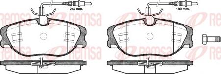 Remsa 0305.44 - Тормозные колодки, дисковые, комплект parts5.com