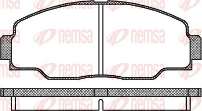 Remsa 0308.00 - Тормозные колодки, дисковые, комплект parts5.com