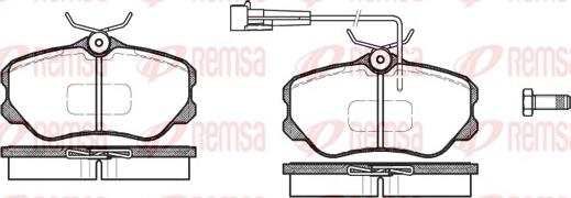 Remsa 0303.02 - Тормозные колодки, дисковые, комплект parts5.com