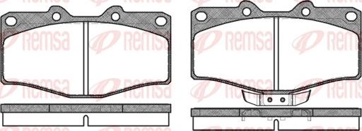 Remsa 0315.02 - Тормозные колодки, дисковые, комплект parts5.com