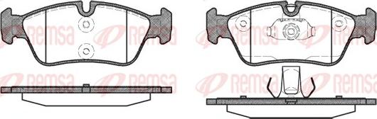 Remsa 0384.40 - Тормозные колодки, дисковые, комплект parts5.com