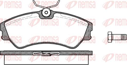 Remsa 0383.00 - Тормозные колодки, дисковые, комплект parts5.com