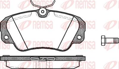 Remsa 0382.00 - Тормозные колодки, дисковые, комплект parts5.com