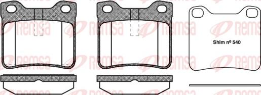 Remsa 0321.10 - Тормозные колодки, дисковые, комплект parts5.com