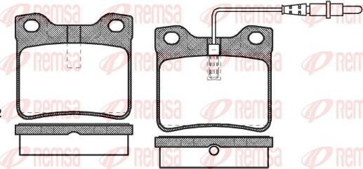 Remsa 0321.22 - Тормозные колодки, дисковые, комплект parts5.com