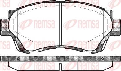 Remsa 0370.00 - Тормозные колодки, дисковые, комплект parts5.com