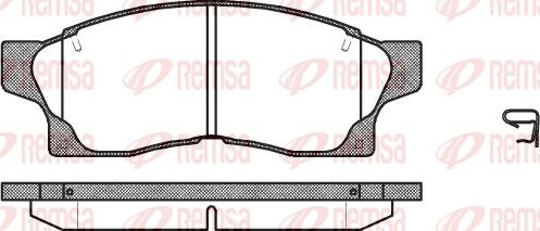 Remsa 0377.00 - Тормозные колодки, дисковые, комплект parts5.com