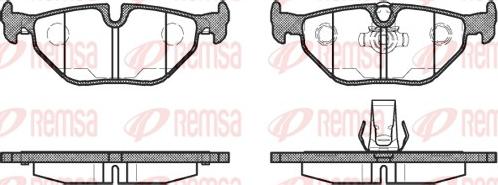 Remsa 0265.15 - Тормозные колодки, дисковые, комплект parts5.com