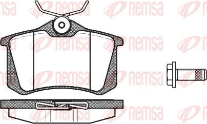 Remsa 0263.05 - Тормозные колодки, дисковые, комплект parts5.com