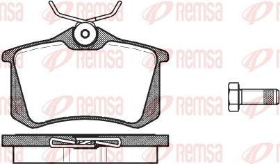 Remsa 0263.10 - Тормозные колодки, дисковые, комплект parts5.com