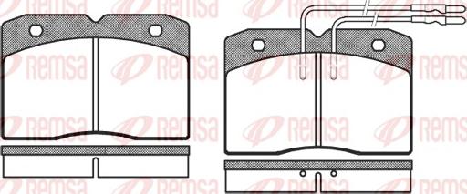Remsa 0211.04 - Тормозные колодки, дисковые, комплект parts5.com