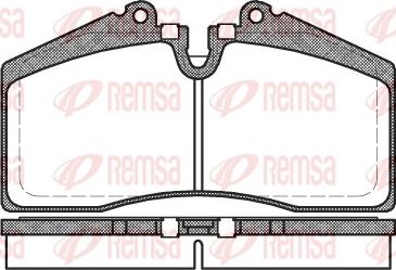 Remsa 0288.00 - Тормозные колодки, дисковые, комплект parts5.com