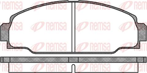 Remsa 0274.00 - Тормозные колодки, дисковые, комплект parts5.com