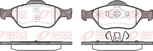 Remsa 0766.00 - Тормозные колодки, дисковые, комплект parts5.com