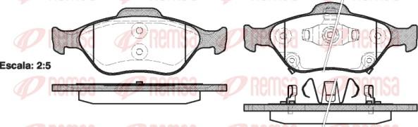 Remsa 0766.12 - Тормозные колодки, дисковые, комплект parts5.com