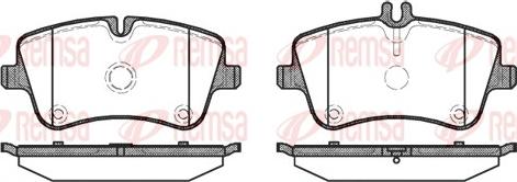 Remsa 0768.00 - Тормозные колодки, дисковые, комплект parts5.com