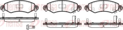 Remsa 0702.12 - Тормозные колодки, дисковые, комплект parts5.com