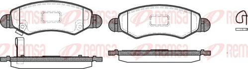 Remsa 0702.21 - Тормозные колодки, дисковые, комплект parts5.com