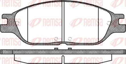 Remsa 0738.00 - Тормозные колодки, дисковые, комплект parts5.com