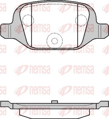 Remsa 0727.00 - Тормозные колодки, дисковые, комплект parts5.com