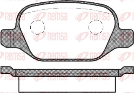 Remsa 0727.10 - Тормозные колодки, дисковые, комплект parts5.com