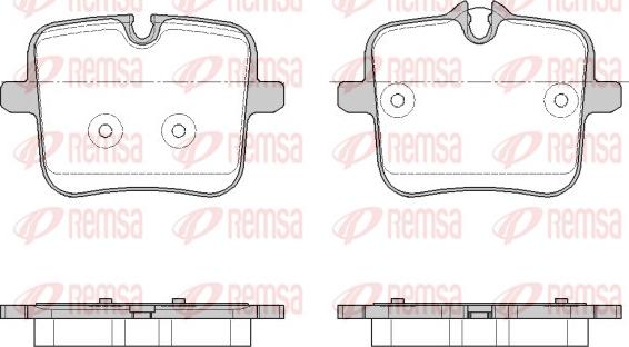 Remsa 1954.00 - Тормозные колодки, дисковые, комплект parts5.com