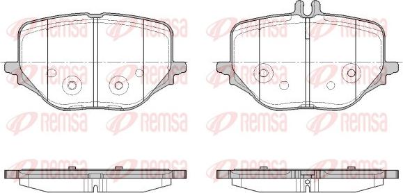 Remsa 1950.00 - Тормозные колодки, дисковые, комплект parts5.com