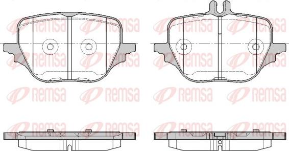 Remsa 1966.00 - Тормозные колодки, дисковые, комплект parts5.com