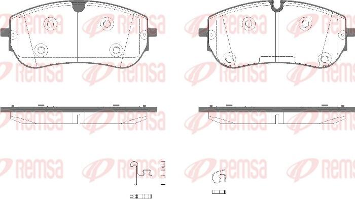 Remsa 1989.00 - Тормозные колодки, дисковые, комплект parts5.com