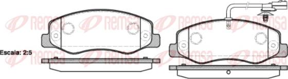 Remsa 1442.01 - Тормозные колодки, дисковые, комплект parts5.com