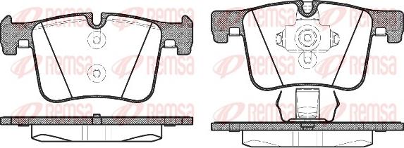 Remsa 1457.00 - Тормозные колодки, дисковые, комплект parts5.com