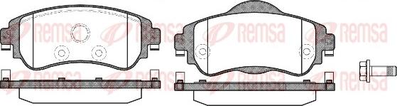 Remsa 1464.08 - Тормозные колодки, дисковые, комплект parts5.com