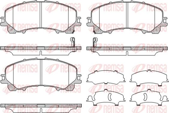 Remsa 1407.12 - Тормозные колодки, дисковые, комплект parts5.com