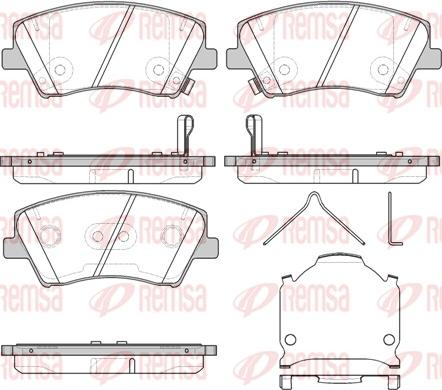 Remsa 1412.04 - Тормозные колодки, дисковые, комплект parts5.com