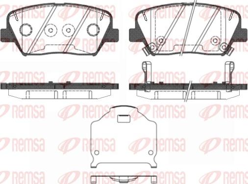 Remsa 1412.02 - Тормозные колодки, дисковые, комплект parts5.com