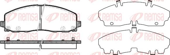 Remsa 1484.04 - Тормозные колодки, дисковые, комплект parts5.com